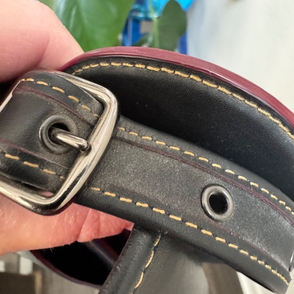 Coach x Disney Black Leather Patricia Saddle Bag Crossbody Mickey Ears - Picture 11 of 11